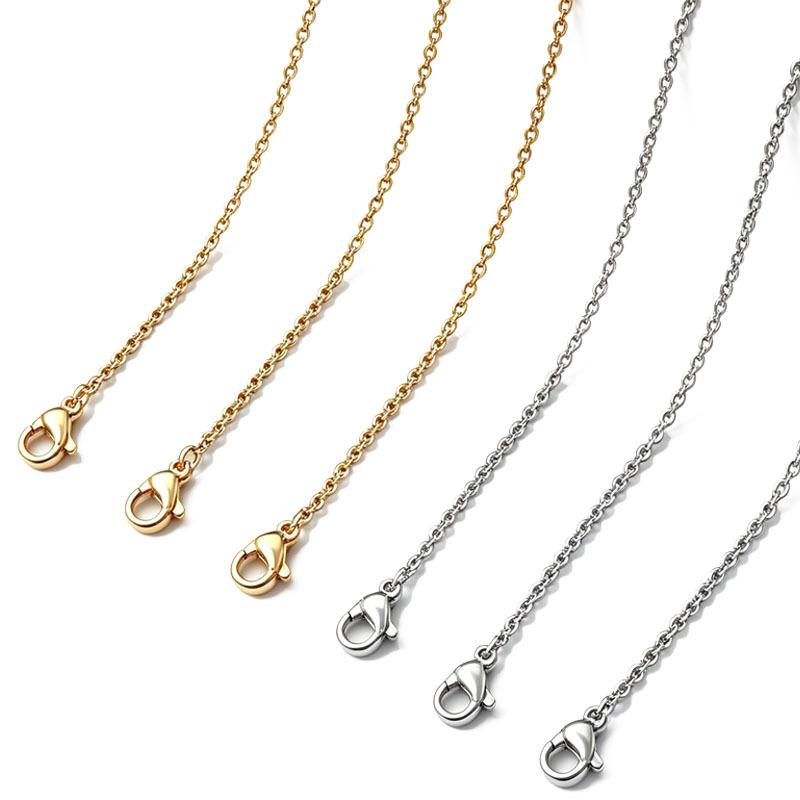 Simple Plain Chain Starry O-Word Chain Lip Chain Titanium Steel Necklace Side Chain Snake Bone Chain Box Chain All-Match Accessories