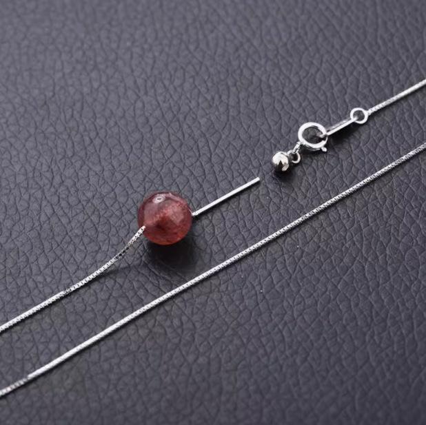 Needle-Type Universal Chain Necklace Female Needle-Type Non-Fading Simple Clavicle Beaded Small Hole Pendant Chain Bare Chain Necklace