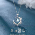 Titanium Steel Necklace Female Universe Planet Clavicle Chain Simple Cold Ins Style Niche Design Sense Necklace Spot Delivery