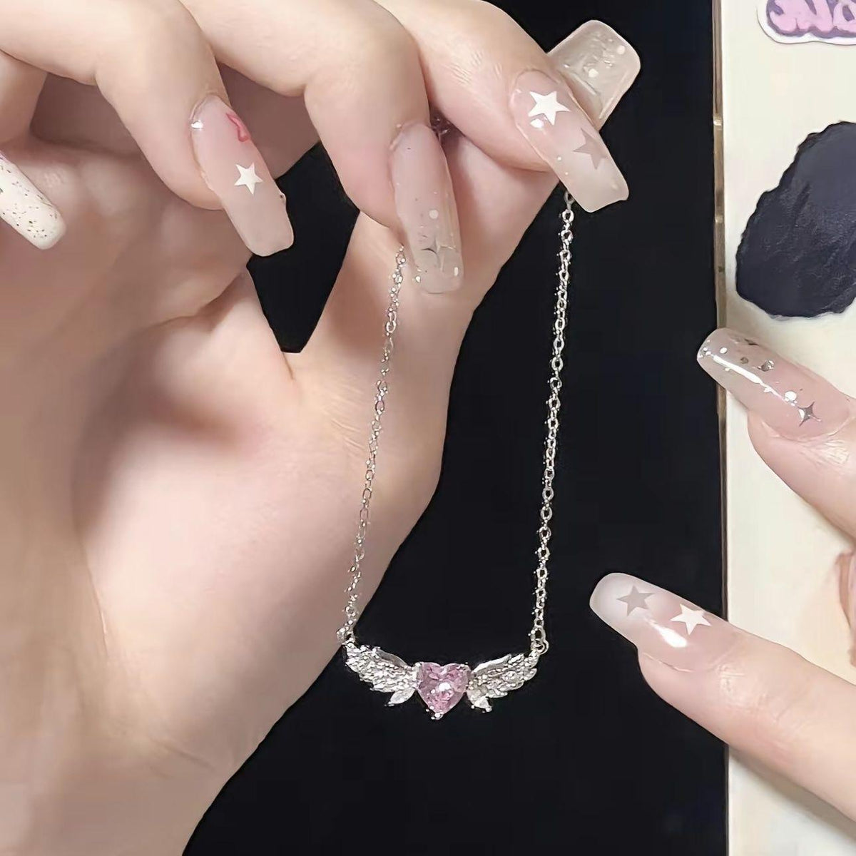 [No. 1] Light Luxury Necklace Sweet Love Clavicle Chain Niche High Sense Necklace Ins Student Exquisite