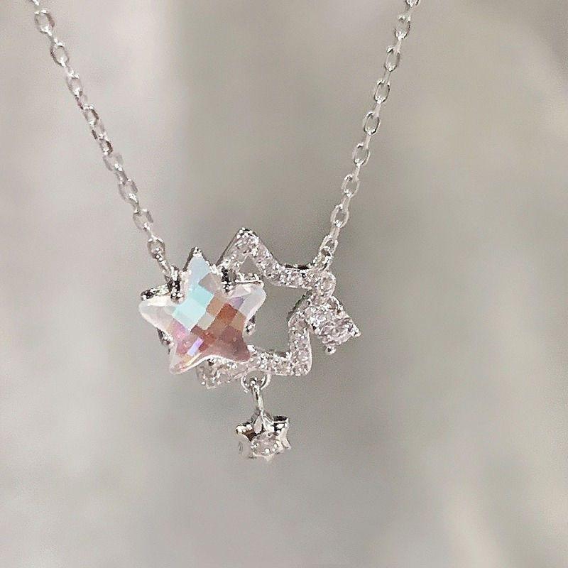 [No. 1] Light Luxury Necklace Sweet Love Clavicle Chain Niche High Sense Necklace Ins Student Exquisite