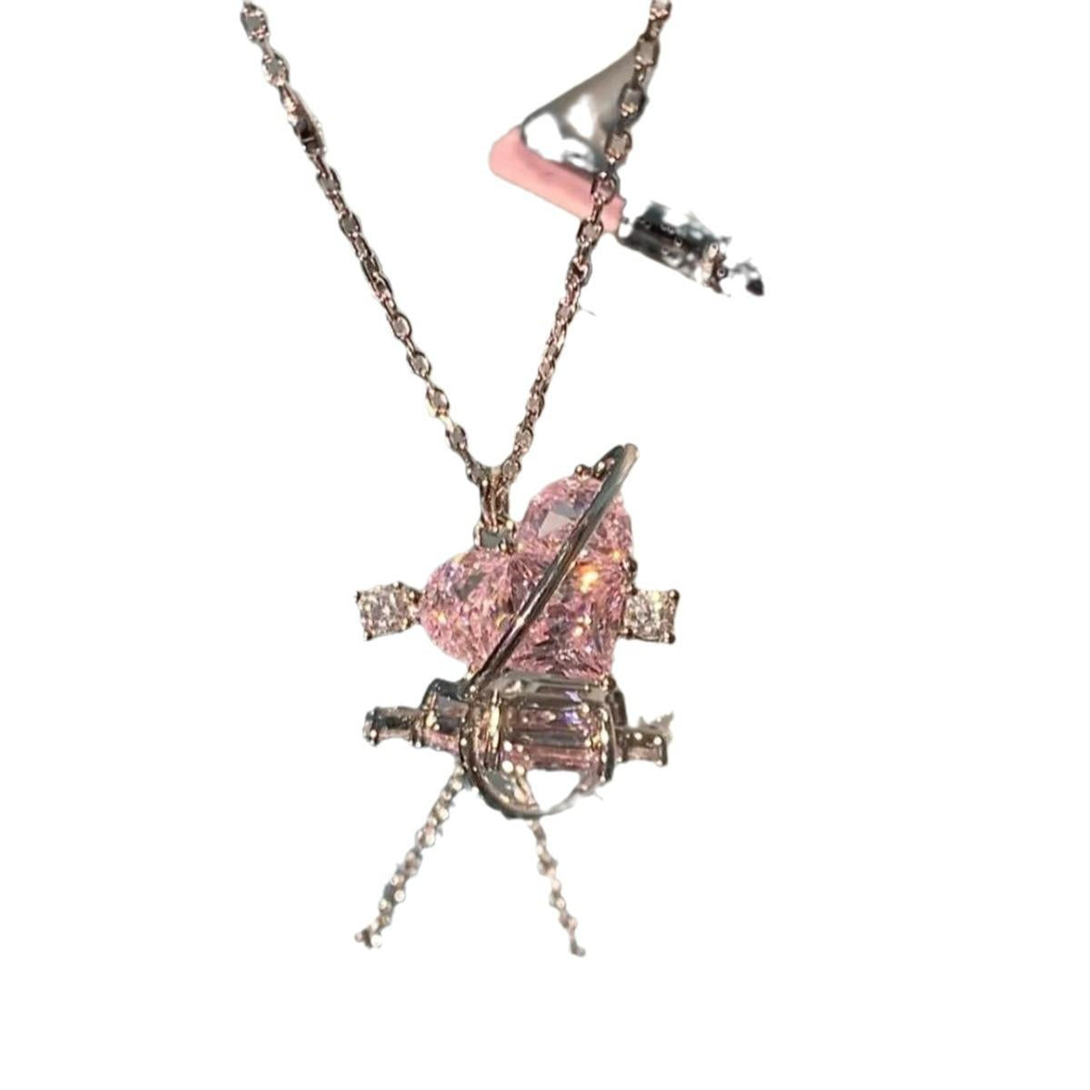 [No. 1] Light Luxury Necklace Sweet Love Clavicle Chain Niche High Sense Necklace Ins Student Exquisite
