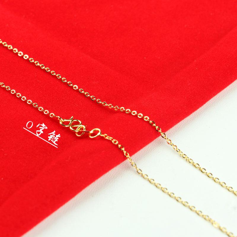 Gold Clavicle Chain Alloy Necklace Silver Necklace Clavicle Chain Melon Seed Chain O-Shaped Chain Water Ripple Chain