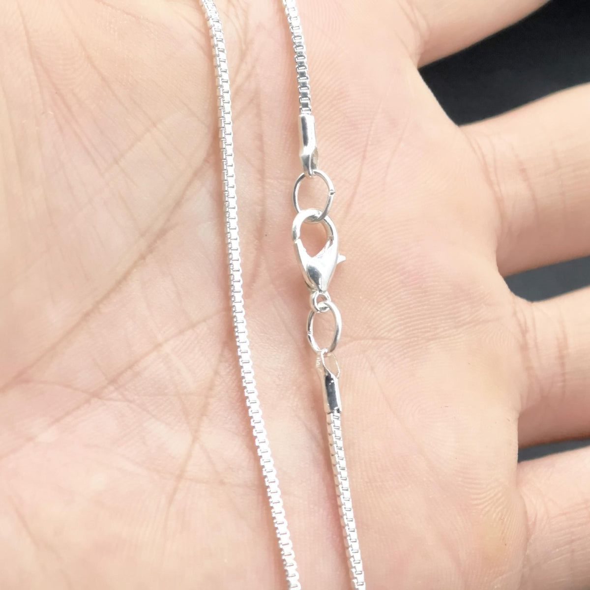 Copper Silver Plated 45-60cm Unisex Clavicle Necklace Box Chain Accessories Wholesale Jewelry Chain DIY Accessories