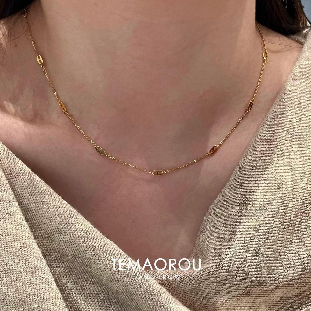 High-Grade Pig Nose Thin Necklace for Women 2025 New Commuter Versatile Exquisite Necklace Choker Accessories