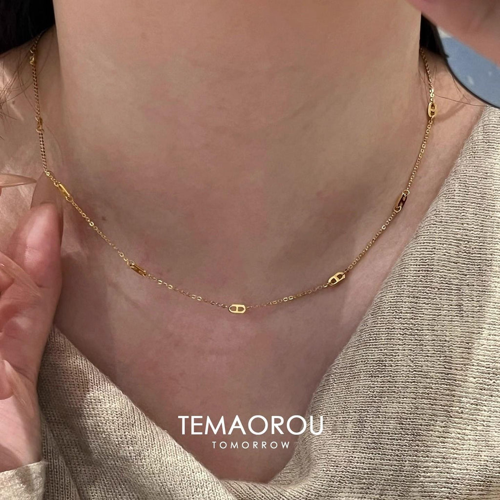 High-Grade Pig Nose Thin Necklace for Women 2025 New Commuter Versatile Exquisite Necklace Choker Accessories