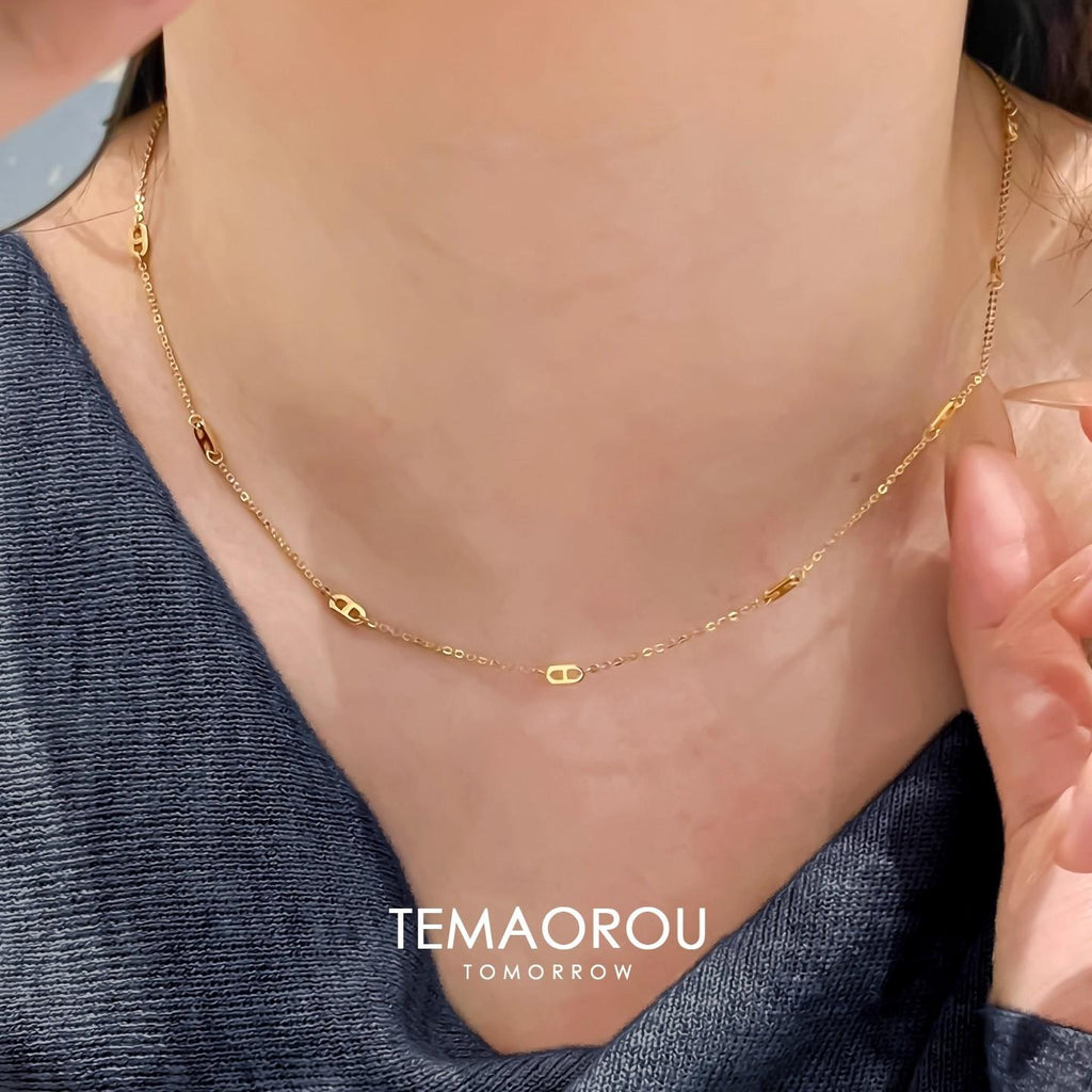 High-Grade Pig Nose Thin Necklace for Women 2025 New Commuter Versatile Exquisite Necklace Choker Accessories