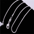 1mm Snake Bone Chain Wholesale Silver-Plated Snake Chain Hot Selling Silver Jewelry European and American Women's Clavicle Necklace Cross-Border New Accessories Factory