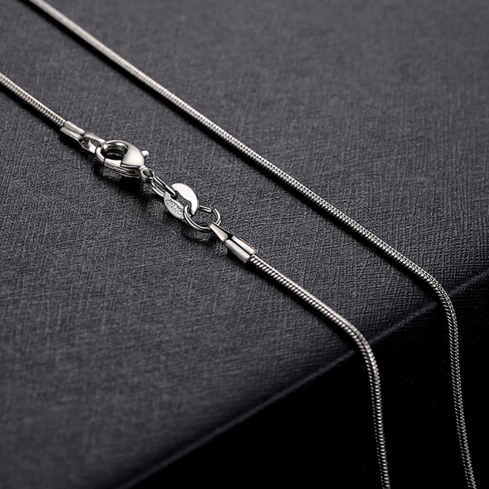 1mm Snake Bone Chain Wholesale Silver-Plated Snake Chain Hot Selling Silver Jewelry European and American Women's Clavicle Necklace Cross-Border New Accessories Factory