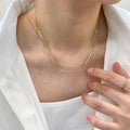 Titanium Steel Ultra-Fine Chain Snake Bone Necklace Women's Light Luxury Niche Necklace High-Grade Clavicle Chain Ins Cold Style Accessories