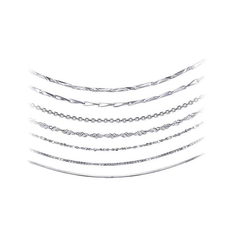Non-Pendant Clavicle Chain Box Thin Chain Bare Chain Plain Chain Snake Bone Chain Niche High-Grade Necklace for Women