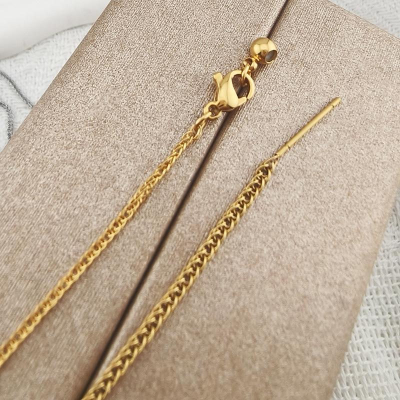 Titanium Steel Universal Chopin Chain Adjustable Needle Chain Small Hole Pendant Beaded Chain Diy Pull Adjustable Necklace