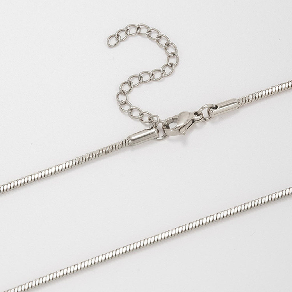 Titanium Steel Cross-Border Necklace Four-Legged Snake Chain Square Snake Bone Chain Plain Chain Women's Clavicle Chain Vacuum Gold Plated Fashion Simple