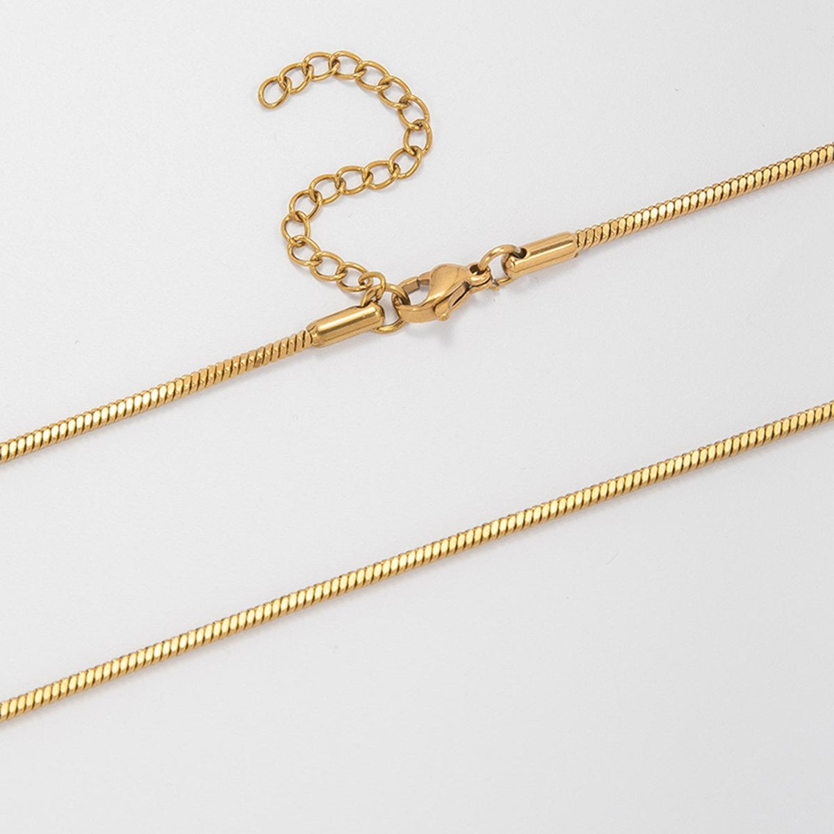 Titanium Steel Cross-Border Necklace Four-Legged Snake Chain Square Snake Bone Chain Plain Chain Women's Clavicle Chain Vacuum Gold Plated Fashion Simple