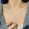 Flash Cube Sugar Zircon Necklace Women's Light Luxury Fashion High-Grade Necklace Niche Design All-Match Pendant Clavicle Chain