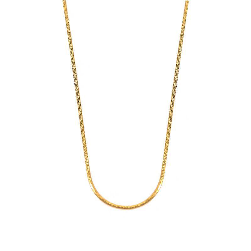 Plain Chain Snake Bone Chain Female Non-Fading Universal Chain Wearable Pendant Necklace Strip Rose Gold Chain Titanium Steel Bare Chain