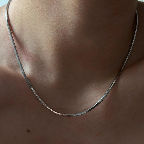 2025 New Titanium Steel Octagonal Snake Bone Chain Men's and Women's All-Match Trendy Basic Stacked Clavicle Chain Thick and Thin Men's