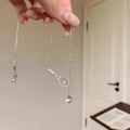 "Unique" Silver Tennis Racket Necklace 2025 New High-Grade White Crystal Clavicle Chain