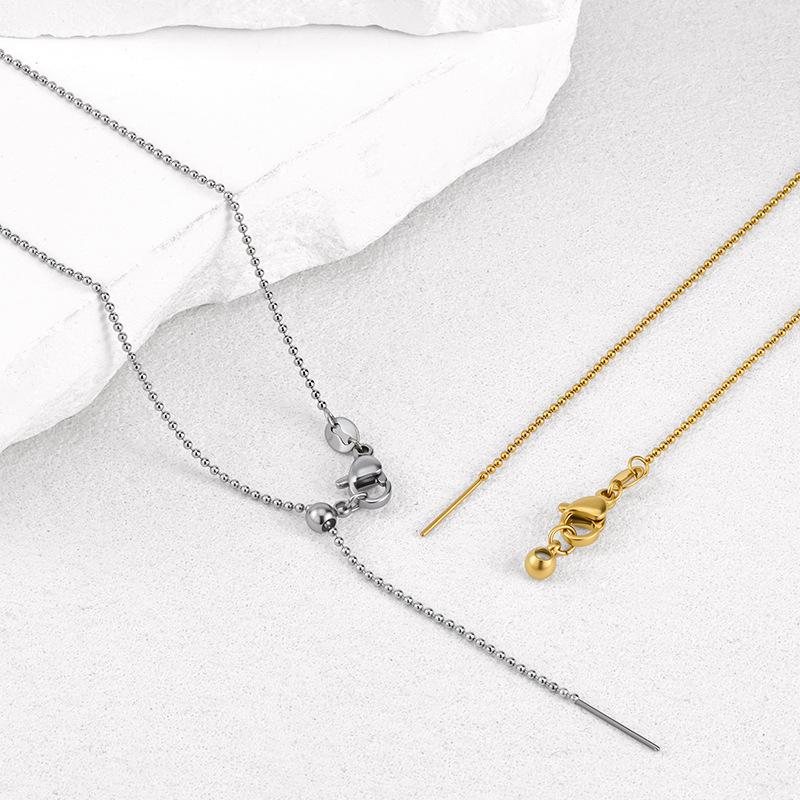 Titanium Steel Universal Chain Needle Necklace Clavicle Chain Adjustable Chain DIY Snake Bone Chain Men's and Women's Stainless Steel Jewelry Chain