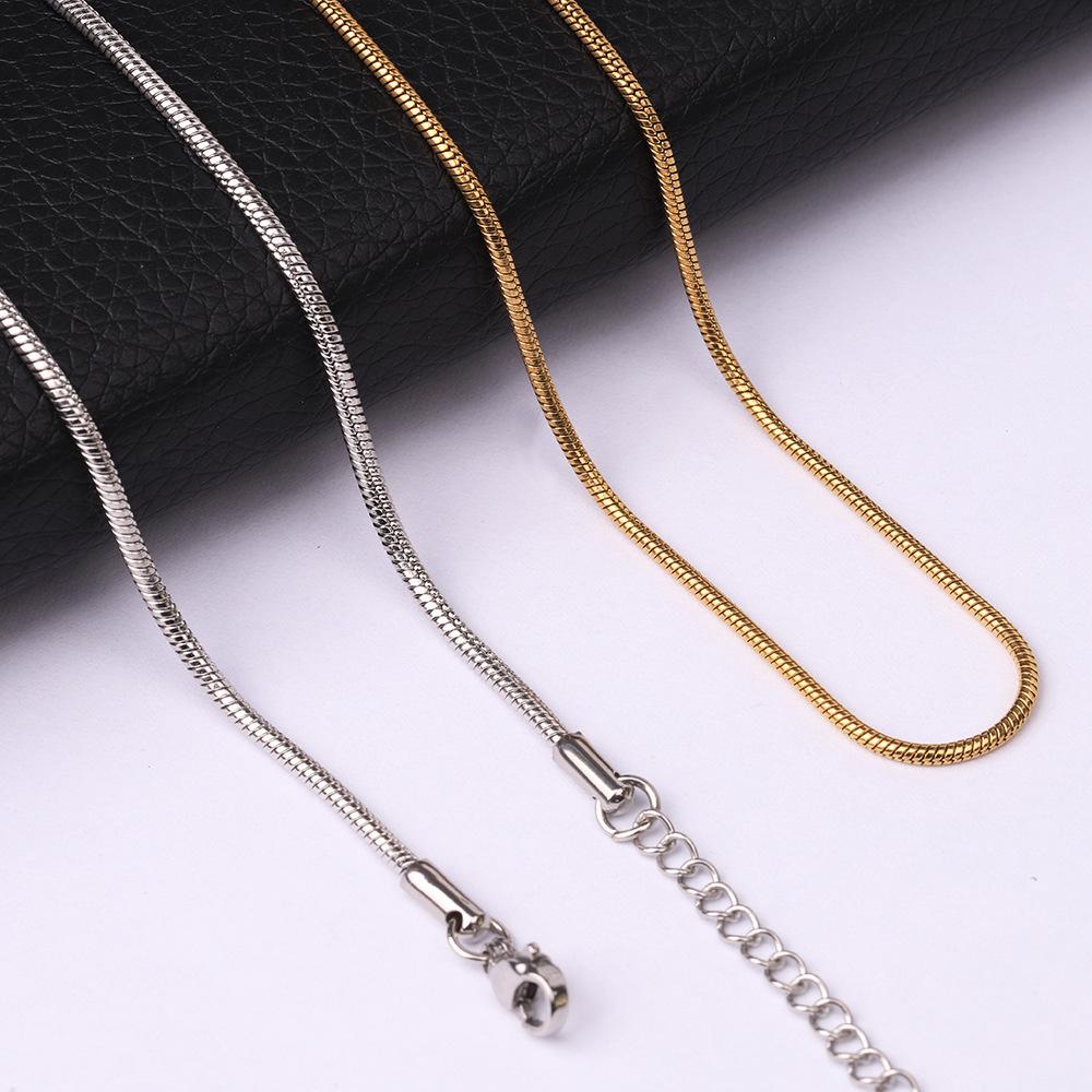 Jewelry Snake Chain Bone Chain Necklace Men's Trendy Light Luxury Niche Design Chain Thin Men's Chain Titanium Steel Women's Clavicle Chain