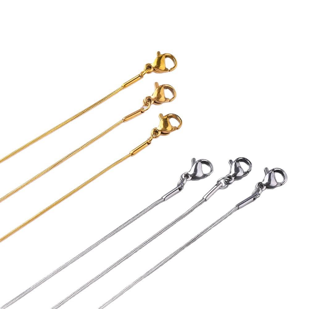 Jewelry Snake Chain Bone Chain Necklace Men's Trendy Light Luxury Niche Design Chain Thin Men's Chain Titanium Steel Women's Clavicle Chain