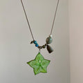 [Qingxing Manye] Mori Sliced Carambola Necklace Niche Artistic Retro Clavicle Chain Fresh Atmosphere Accessories