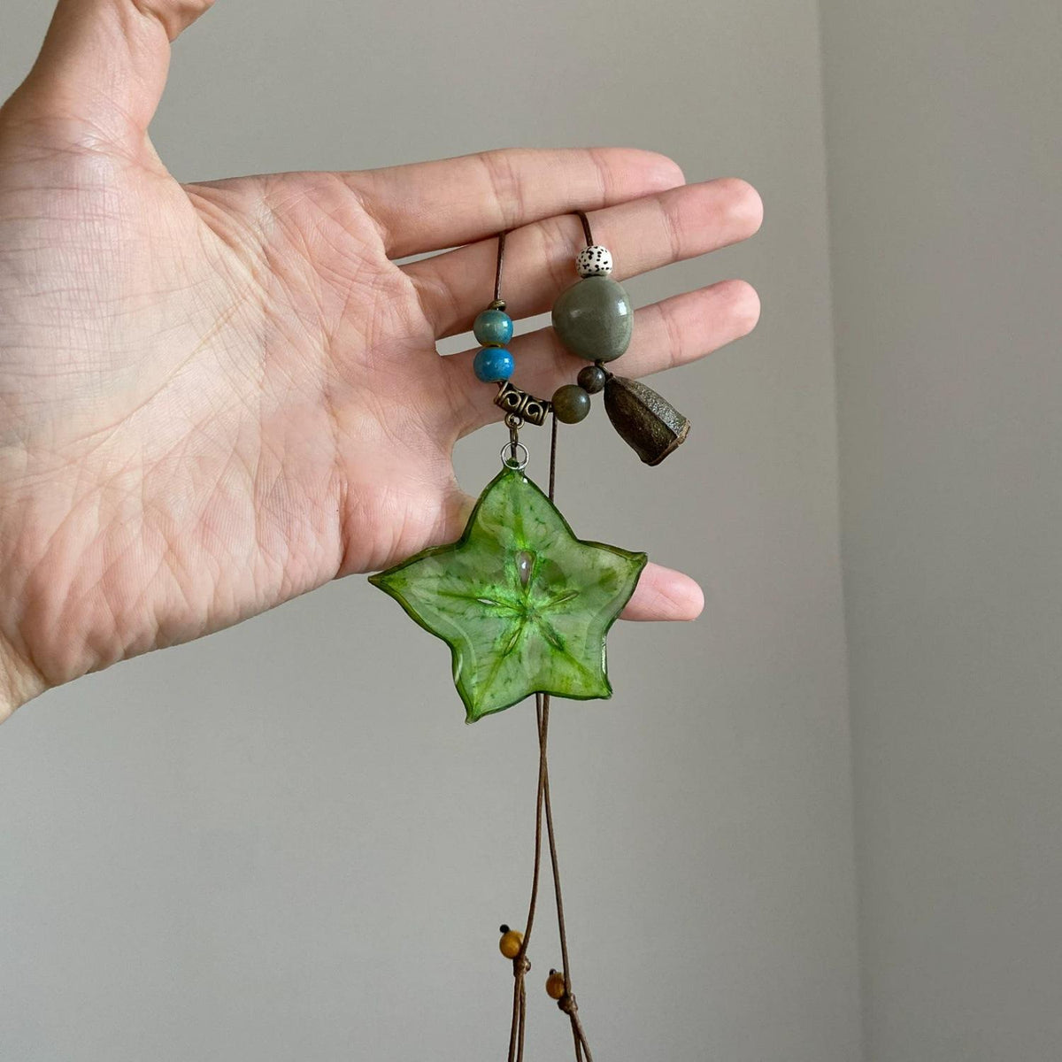 [Qingxing Manye] Mori Sliced Carambola Necklace Niche Artistic Retro Clavicle Chain Fresh Atmosphere Accessories