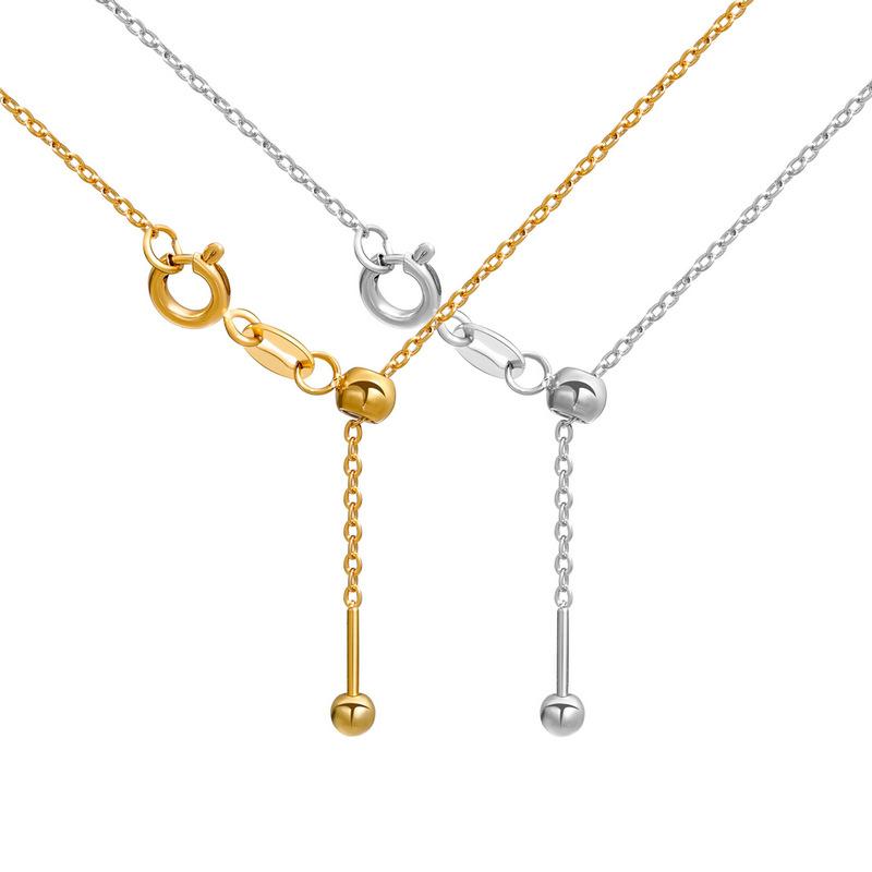 Stainless Steel Universal Chain Necklace Simple High Sense DIY Handmade Jewelry Chain Clavicle Chain 18K Adjustable Plain Chain