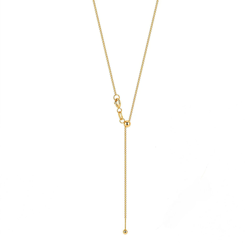 Non-Fading Gold-Plated Pigment Chain Necklace Titanium Steel Chain Clavicle Chain Pendant-Free Snake Bone Chain Chain Chopin Chain