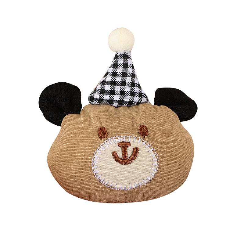 Fabric Scarf Bear Brooch Cute Cartoon Plush Bag Pendant Small Doll Jewelry Gift Pin Accessories DIY