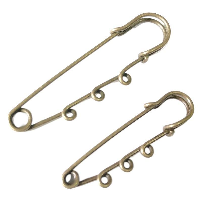 Korean-Style High-Quality Safety Brooch Ring Large Pin Color-Retaining Electroplating Insurance Buckle Sweater Jewelry DIY Accessories