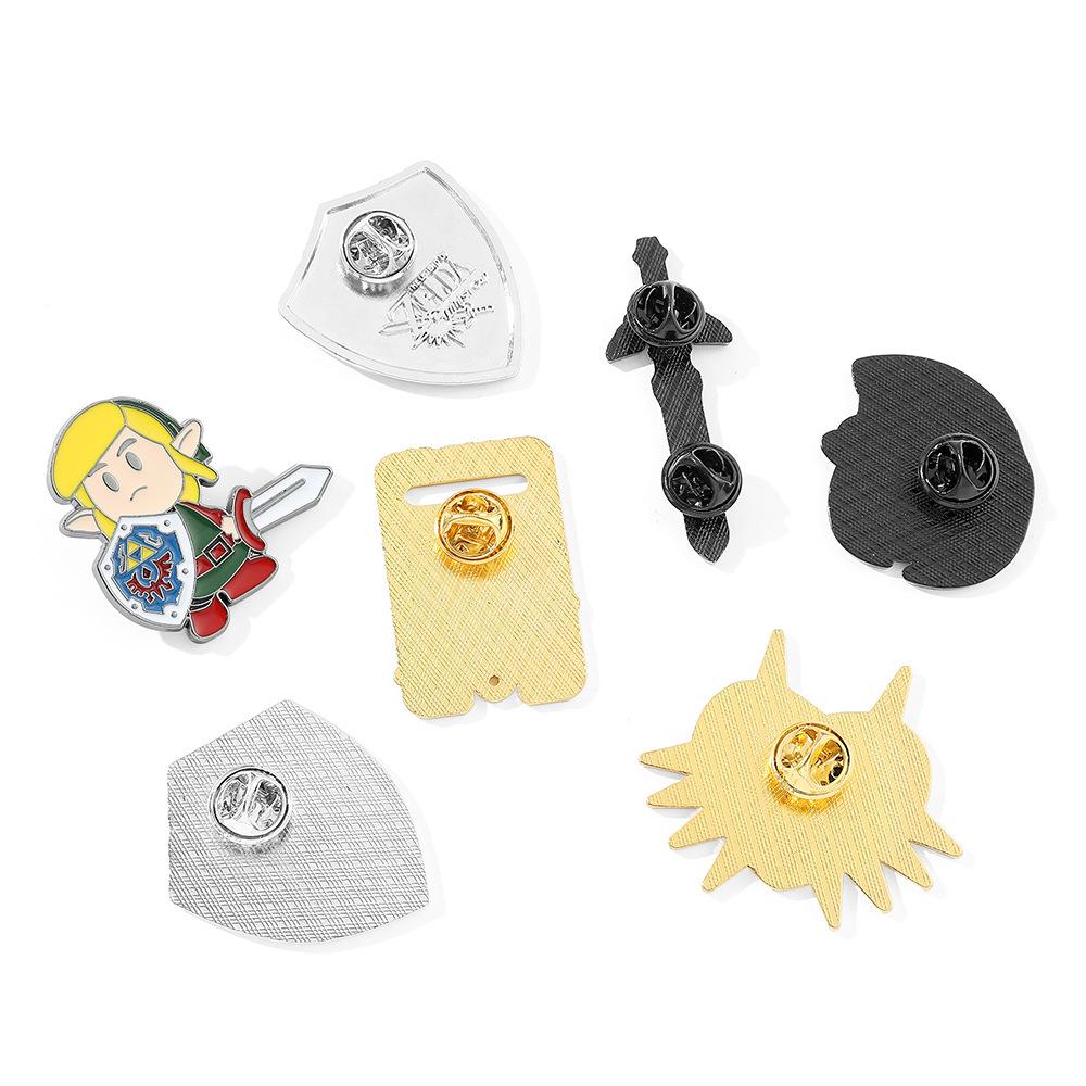 Legend of Zelda Game Peripheral Metal Badge Shield Wilderness Breath Zelda Brooch Kingdom Tears Magic Ji