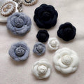 High-End Chanel Style Camellia Brooch Women's Fashion Fabric Pin Flower Corsage Niche Clothes Collar Flower Accessories