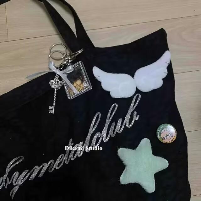 Double-Sided Fleece-Lined ~ Angel Wings Brooch Clothing Gift Doll Decoration Accessories Sweet Cute All-Match Corsage