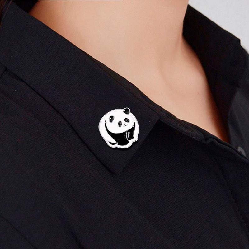 Cartoon Panda Series Badge Metal Brooch Sichuan Tourism Souvenir Gift for Foreigners Backpack Decoration
