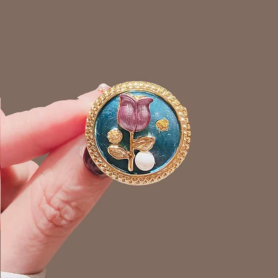 New Ancient Style Brooch Ruyi Pipa Brooch High-End Female Classical Temperament National Fashion Pearl Pin Cheongsam Corsage High