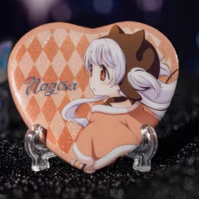 Magic Girl Small round Peripheral Deer Eye round Xiaomei Flame Love Bar Self-Made High-Looking Badge Brooch Collection
