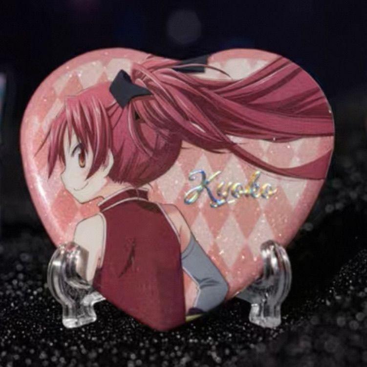 Magic Girl Small round Peripheral Deer Eye round Xiaomei Flame Love Bar Self-Made High-Looking Badge Brooch Collection