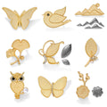 National Day DIY New Song Jin Butterfly Owl Brooch Alloy Tire Bottom Patch Handmade Pin Plain Bottom