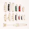 Cross-Border Pearl Waist Pin Fixed Clothes Skirt Waist Modification Artifact Anti-Exposure Brooch Waist Buckle