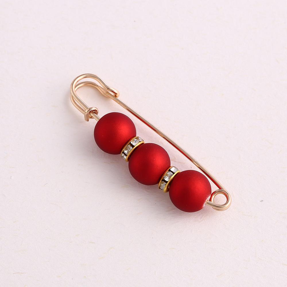 Cross-Border Pearl Waist Pin Fixed Clothes Skirt Waist Modification Artifact Anti-Exposure Brooch Waist Buckle