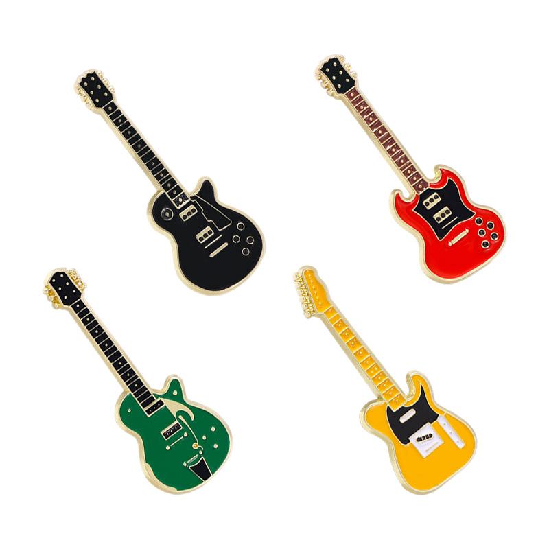 Personalized Rock Guitar Badge Concert Gift Brooch Personalized Metal Backpack Decorations Men and Women Creative Accessories