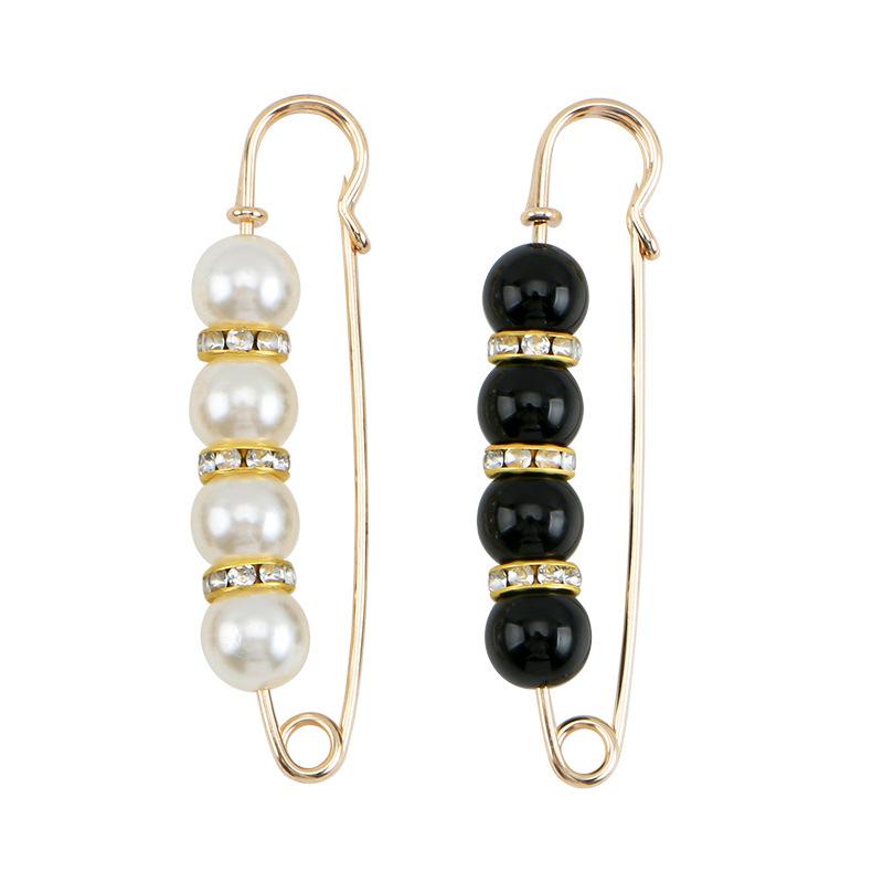 Pants Waist-Closing Artifact Waist-Closing Pin Anti-Exposure Brooch High-End Brooch Pin Jewelry Pearl Brooch Buckle