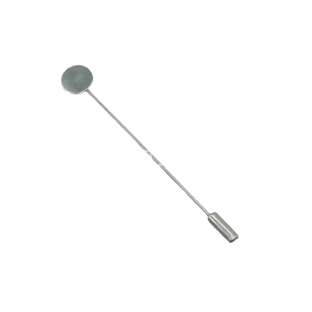 One-Word Tray Brooch Flower Pin Stainless Steel (Copper) Long and Short round Pin Brooch DIY Clothing Accessories