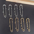 Sweater Brooch Pin Safety Brooch Color-Retaining Electroplating Waist Buckle Pin Large Pin Fixed Clothes with Ring Receiving Pin