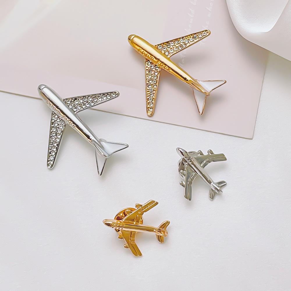 Aircraft Brooch Exquisite Korean-Style High-End Corsage Women's Sweater Pin Trendy Personalized Suit Jacket Accessories Pin