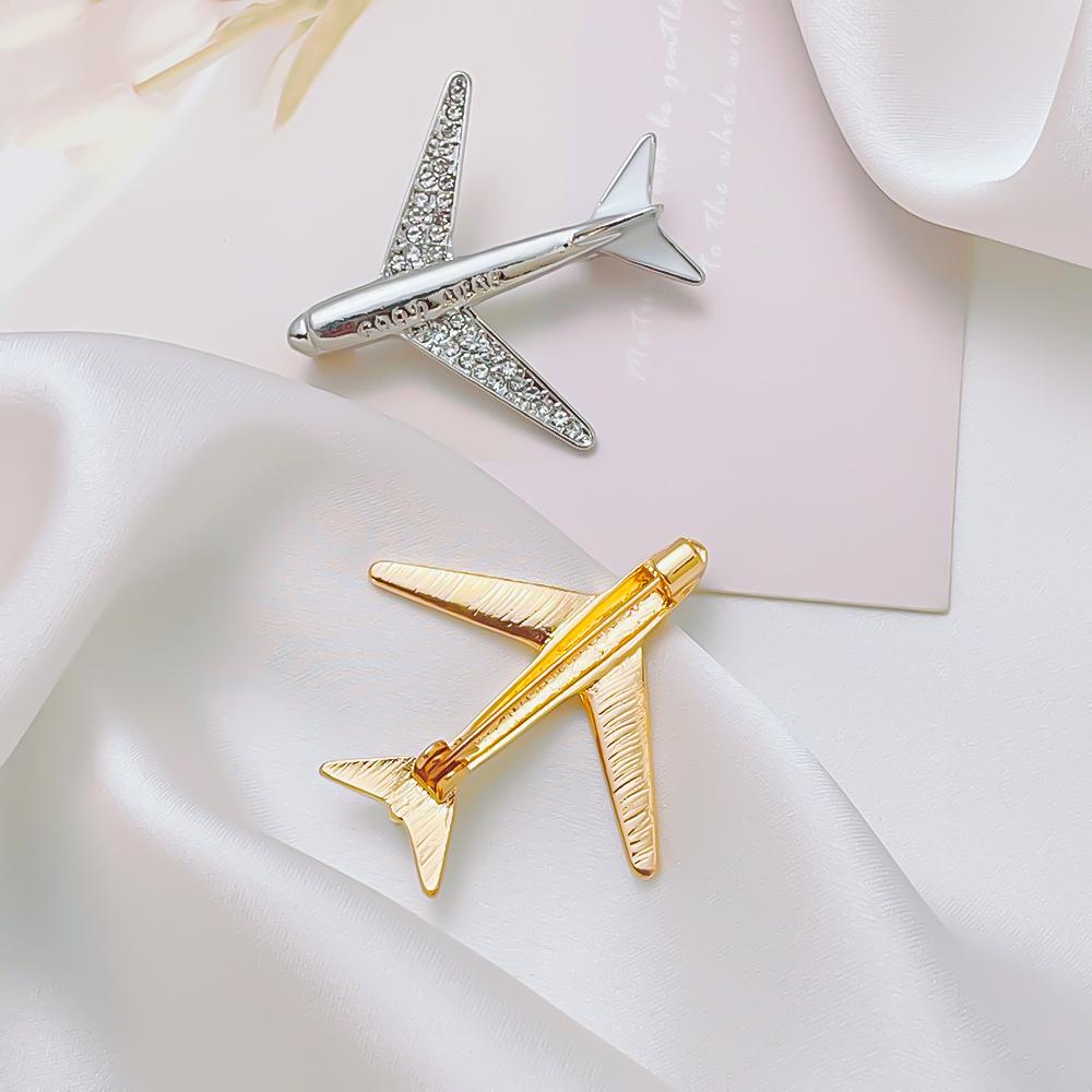 Aircraft Brooch Exquisite Korean-Style High-End Corsage Women's Sweater Pin Trendy Personalized Suit Jacket Accessories Pin