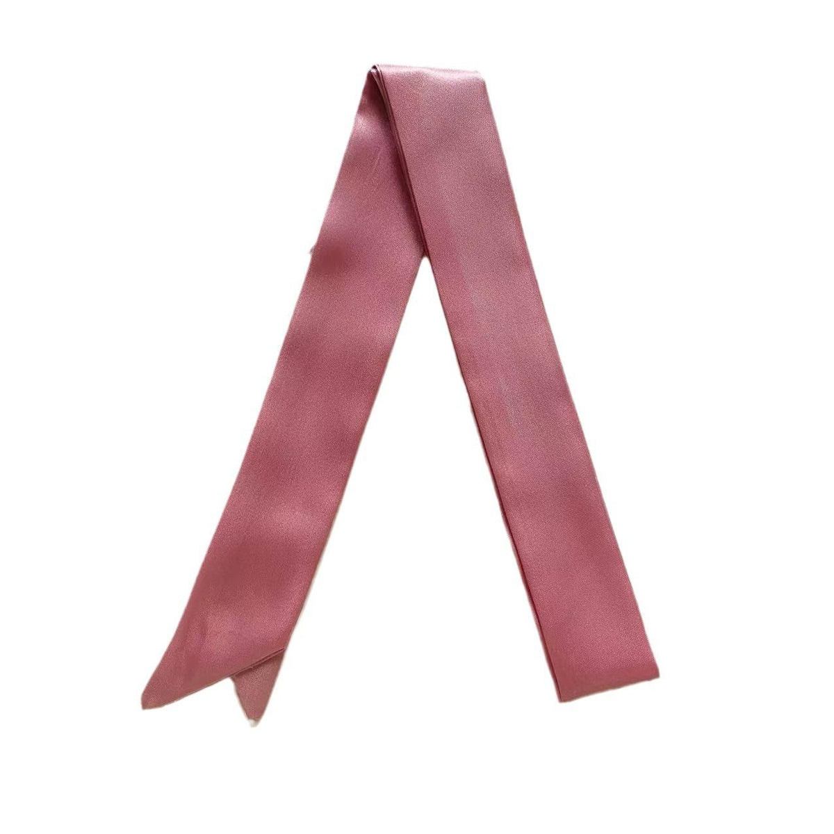 Korean Style Satin Solid Color Silk Scarf Thin Narrow Long Ribbon French Butterfly Tie Hair Ribbon High-Grade All-Match Scarf