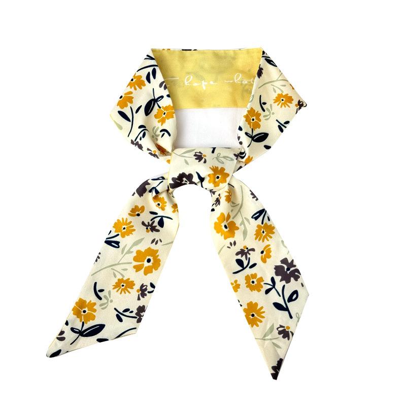 Cultural Creative High-Grade Silk Long Silk Scarf Customized to Figure Neck Protection Small Scarf Small Square Scarf Customized Small Batch Printing