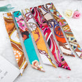 Small Silk Scarf Factory Wholesale All-Match Bow Tie Bag Long Diagonal Thin Narrow Hair Band Ribbon Gift Box Gift Gift